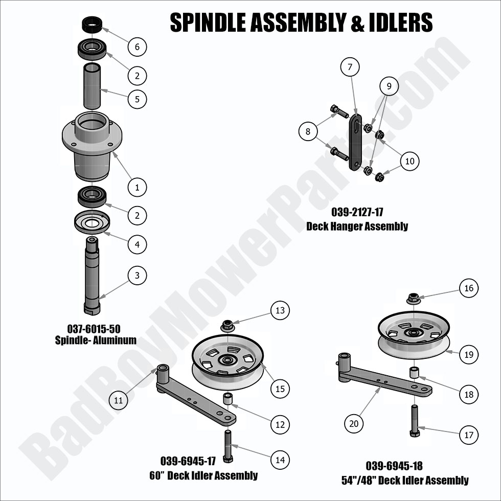 2019 Maverick Spindle Assembly and Idlers